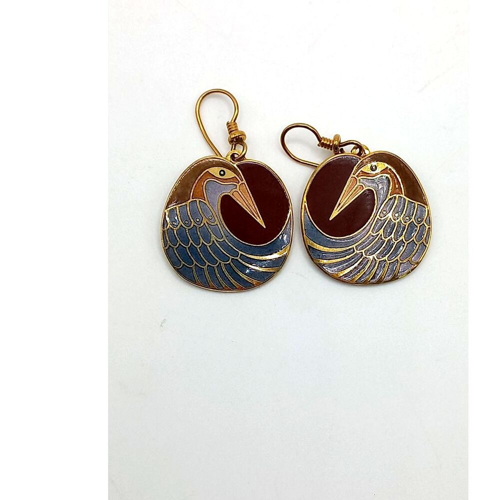Vintage LAUREL Burch Nile Bird Earrings